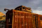 Rail car at Rhyolite Ghost Town near Beatty, Nevada, USA. Art Print
